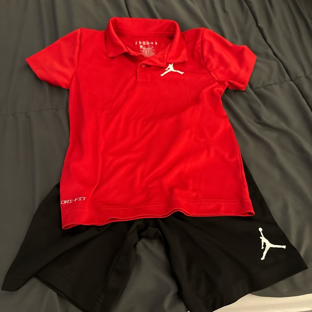 Jordan Red Kids Polo Shirt